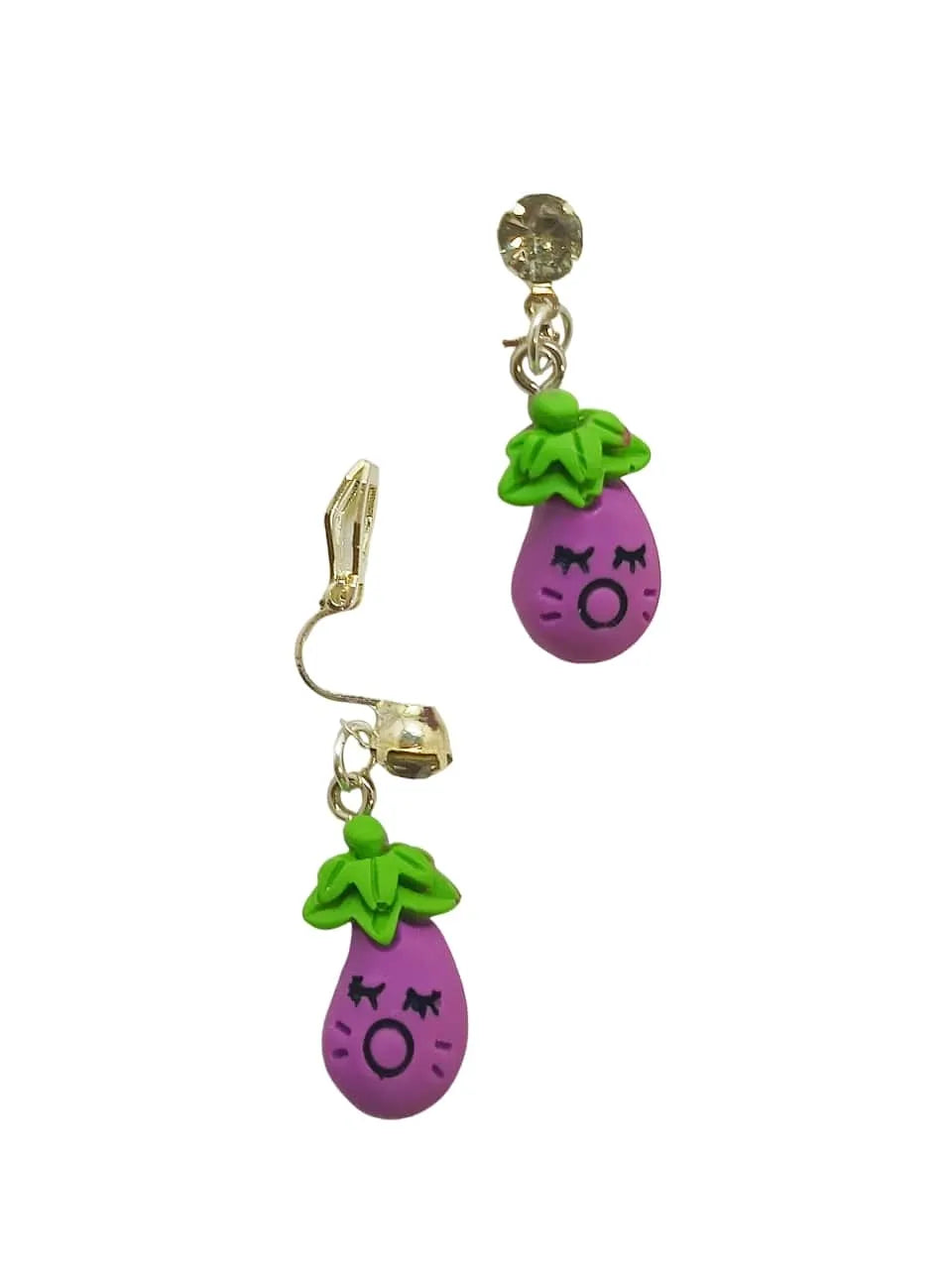 Set of 3 Gold-Plated Whimsical Charm Drop Earrings