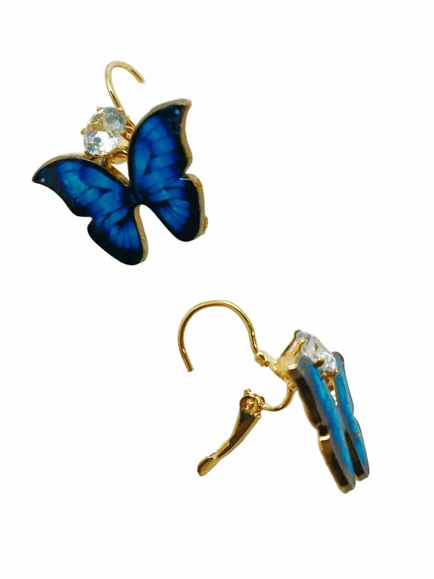 Set of 2 Gold-Plated Nature-Inspired Drop Earrings