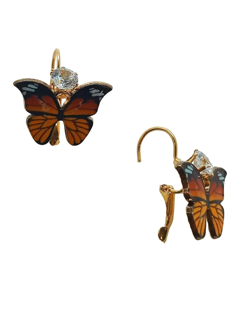 Set of 2 Gold-Plated Vibrant Whimsy Drop Earrings