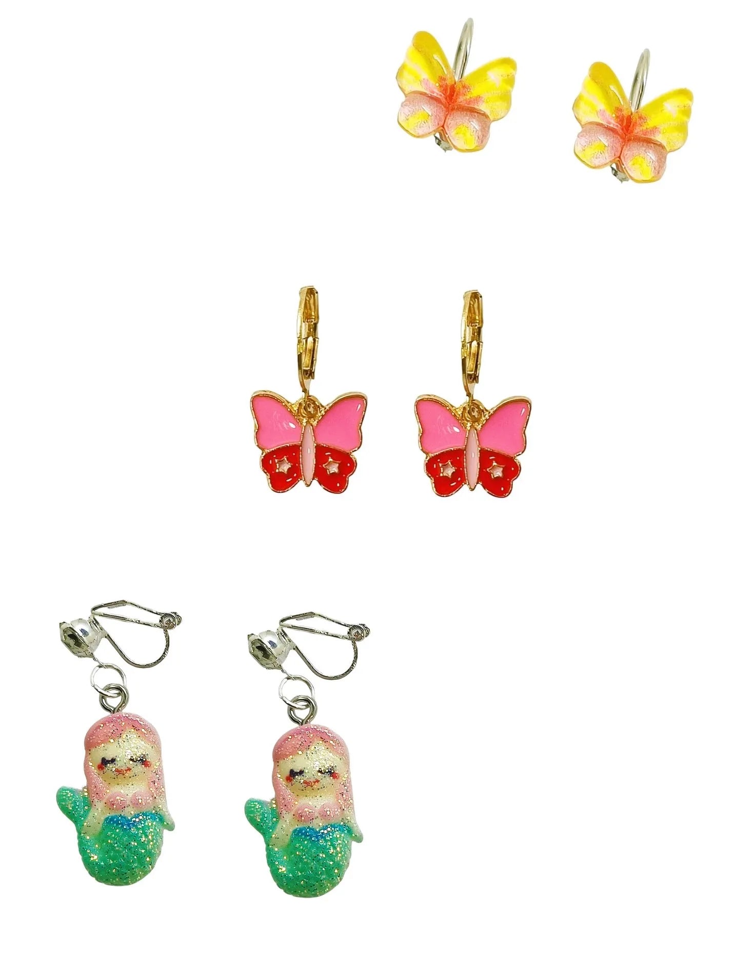 Set Of 3 Whimsy Charm Earings