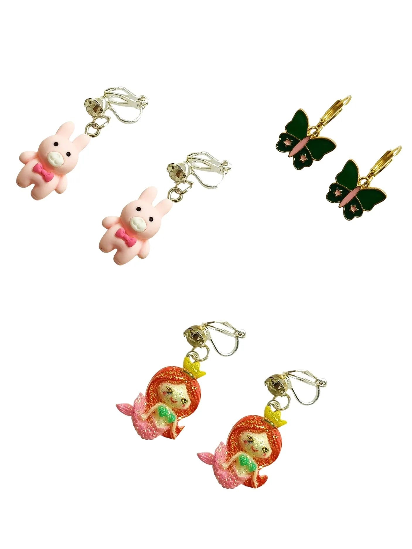 Set Of 3 Quirky Hoop Earrings