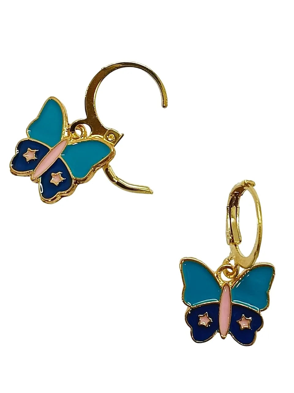 Set Of 3 Silver-Plated Quirky Drop Earrings