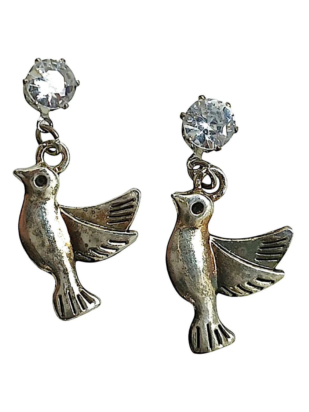 Set of 3 Silver Plated Cubic Zirconia Drop Earrings