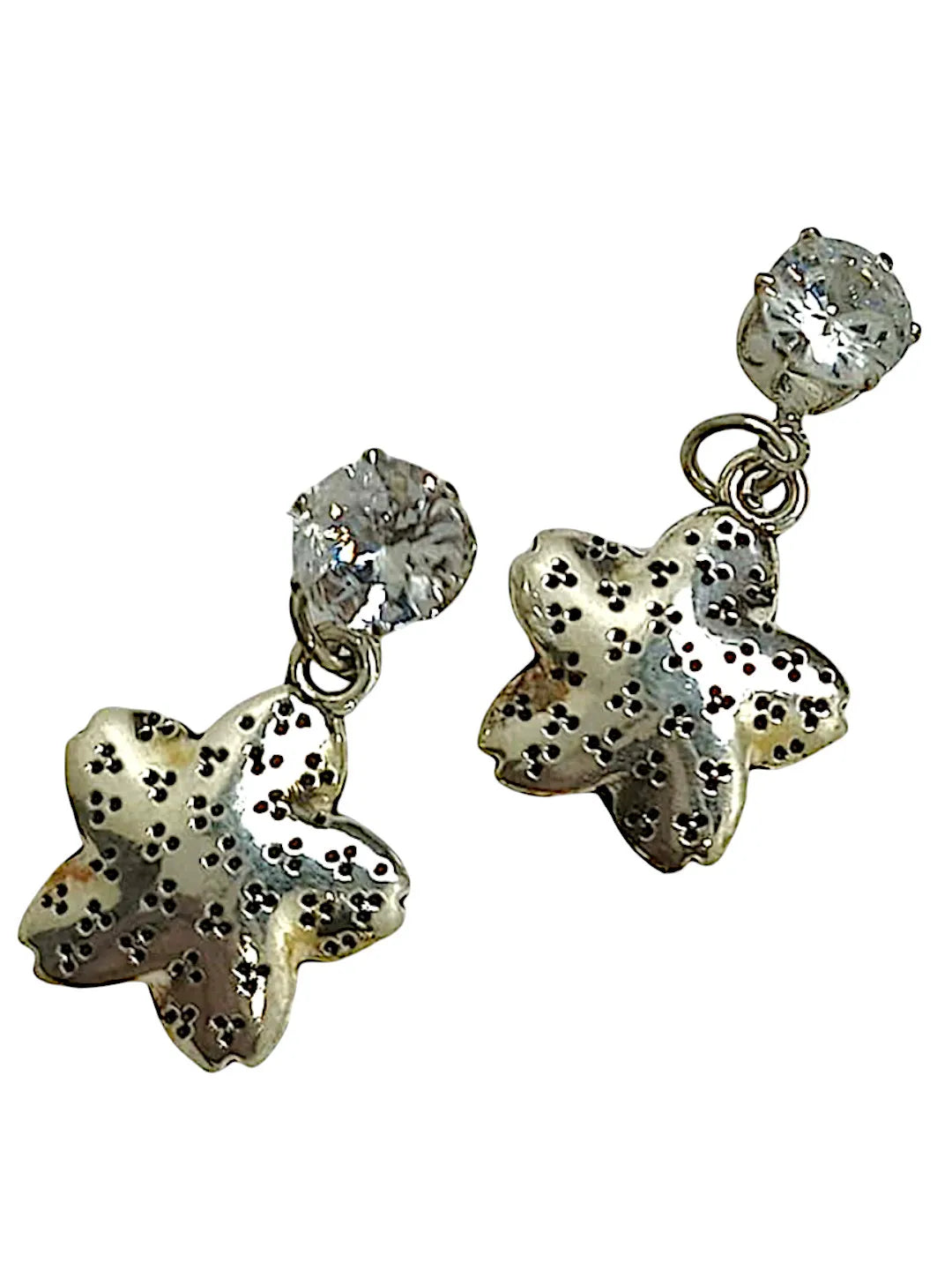 Set of 3 Silver Plated Cubic Zirconia Drop Earrings