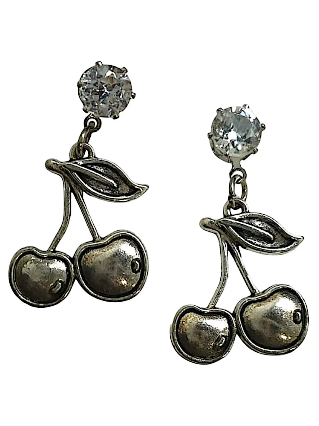 Set of 3 Silver Plated Cubic Zirconia Drop Earrings