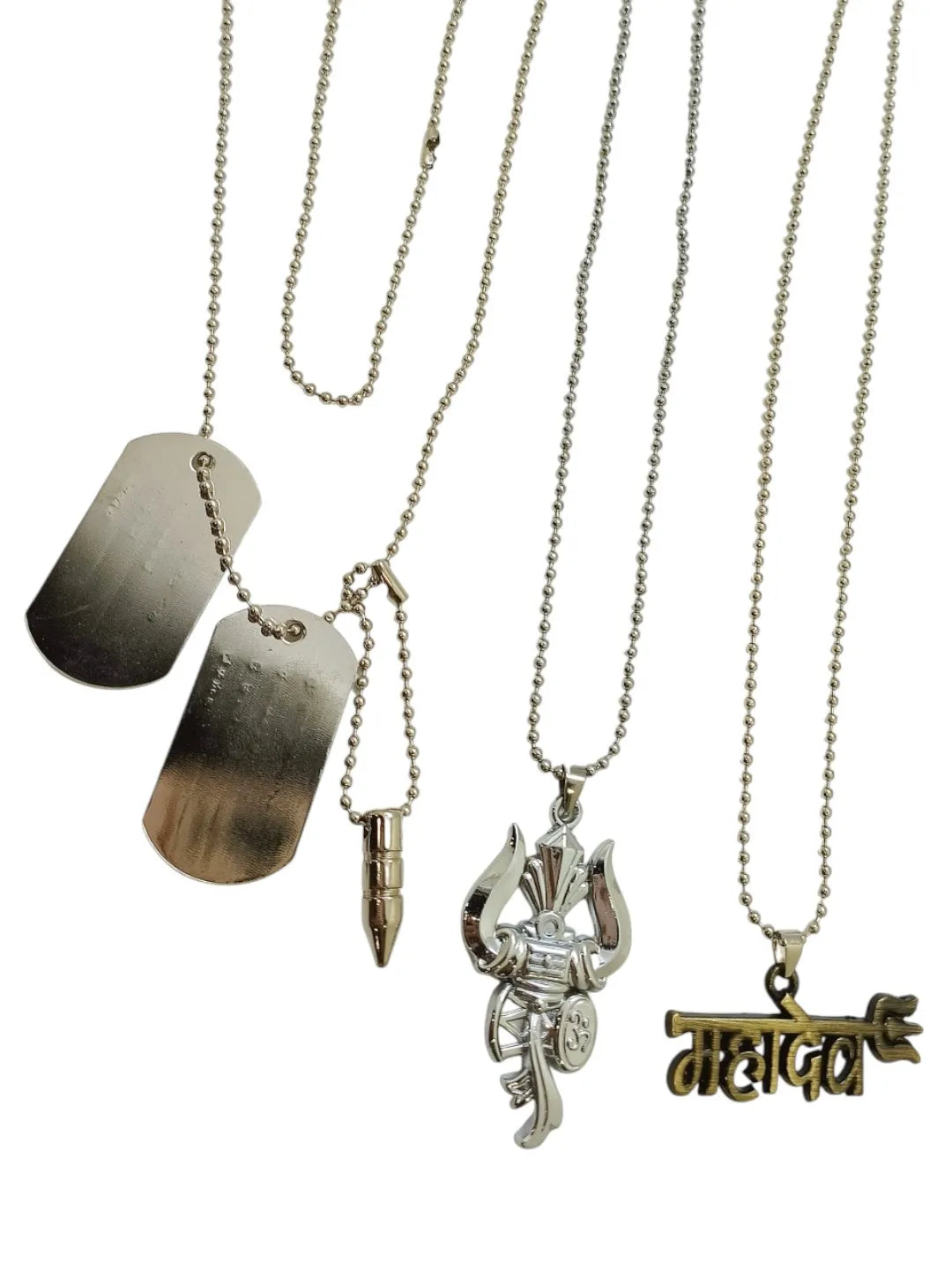 Set Of Multiple Mens Chains with Pendants