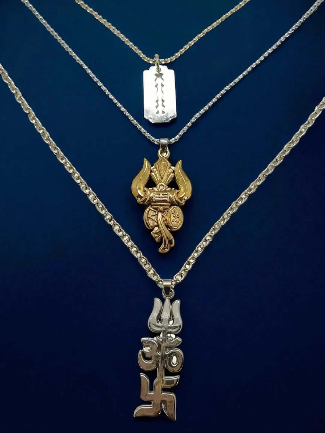 Set Of 3 Mens Spiritual Aesthetics Pendants