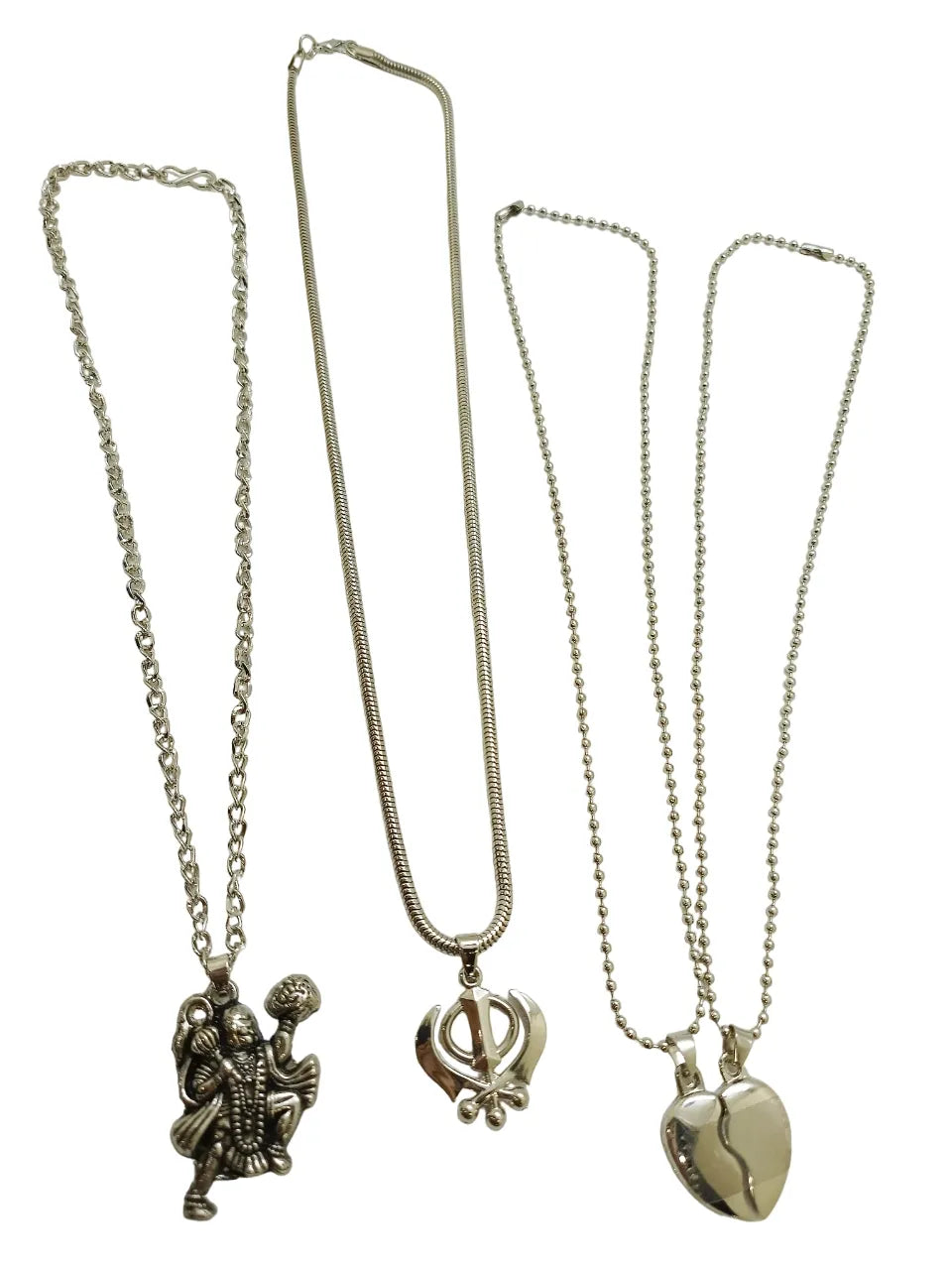 Silver-toned Men's Pendants and Chains