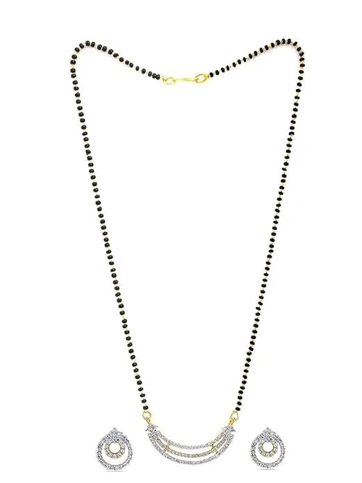Set of 3 Gold-Plated AD Studded Mangalsutras