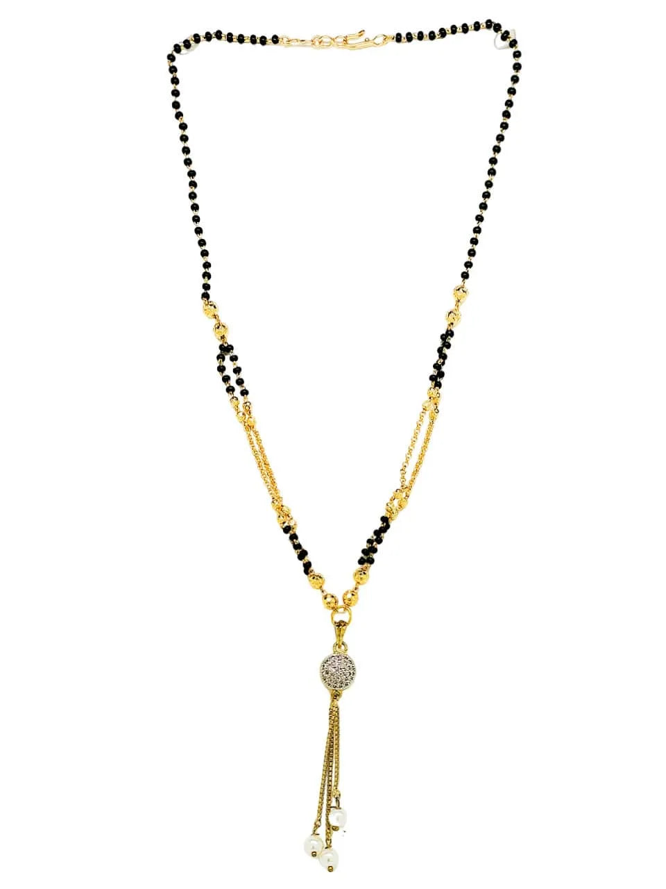 Set of 3 Gold-Plated AD Studded Mangalsutras