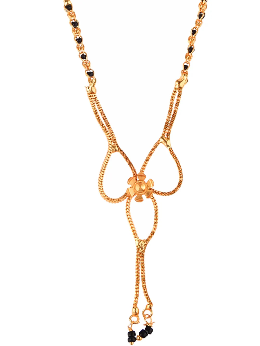 Set of 3 Gold-Plated Beaded Triple Mangalsutras