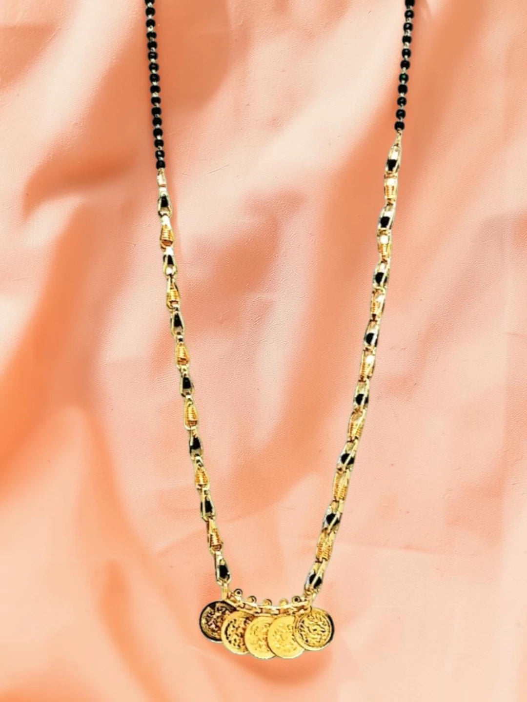 Set Of 3 Gold-Plated Long Mangalsutra Set