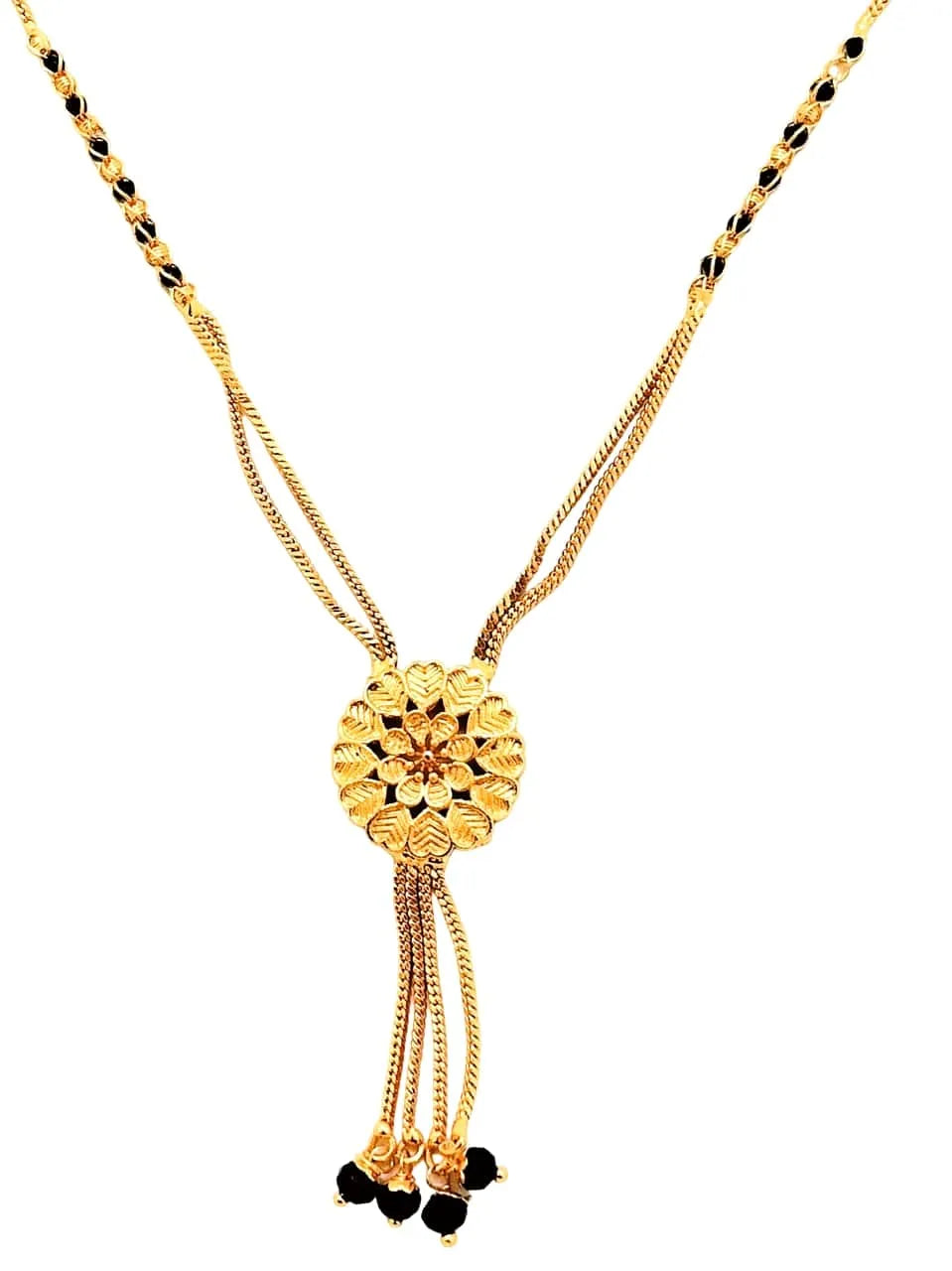 Set of 3 Gold-Plated Beaded Mangalsutras