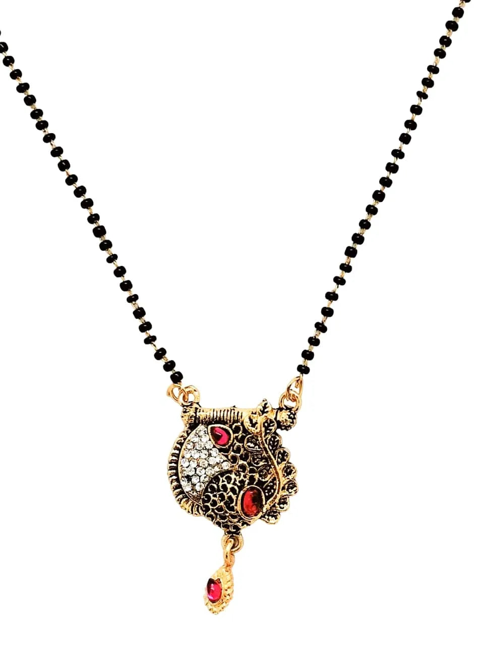 Set of 3 Gold-Plated Beaded Mangalsutras