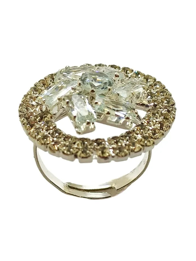 Set Of 4 Stone & Kundan Studded Rings