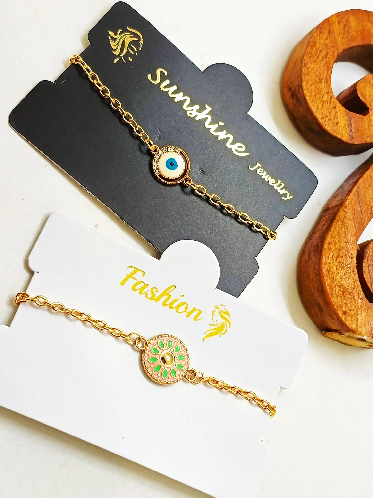 Set of 2 Gold Plated Grace Bracelet