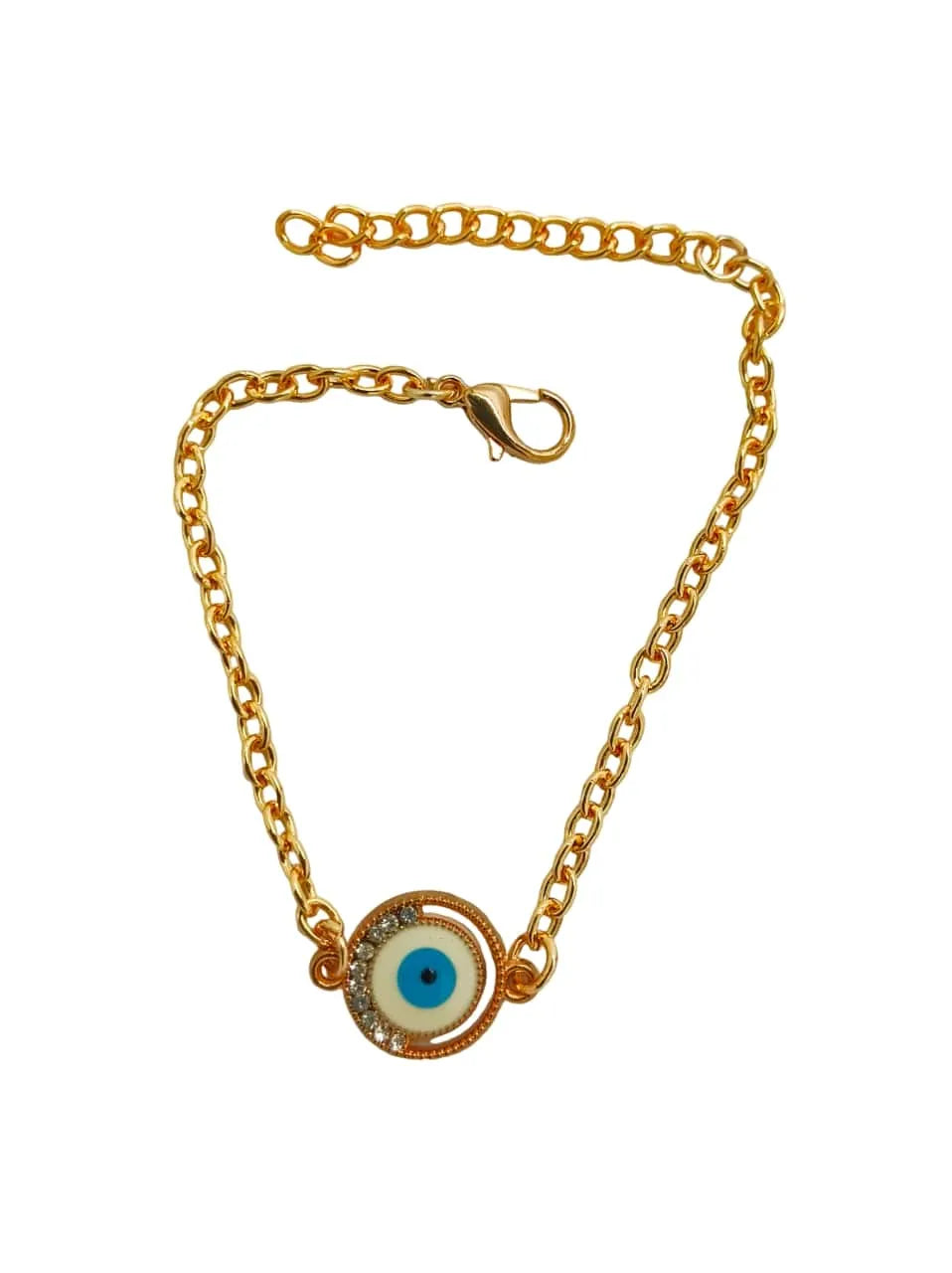 Set Of 2 Gold Plated Stone Studded Charm Bracelets