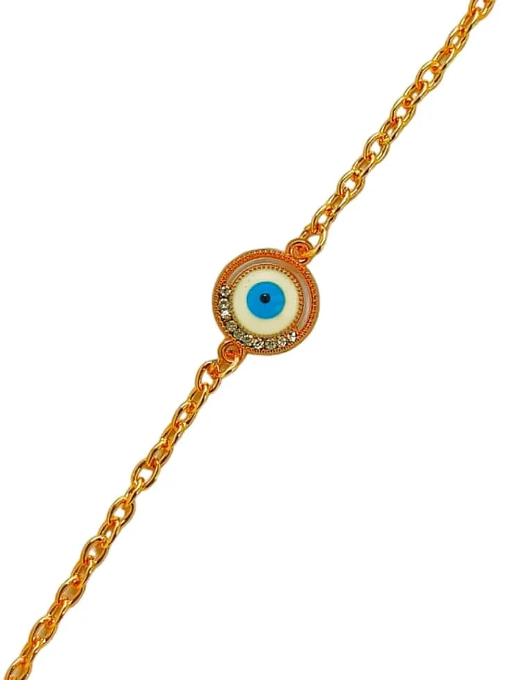 Set Of 2 Gold Plated Stone Studded Charm Bracelets