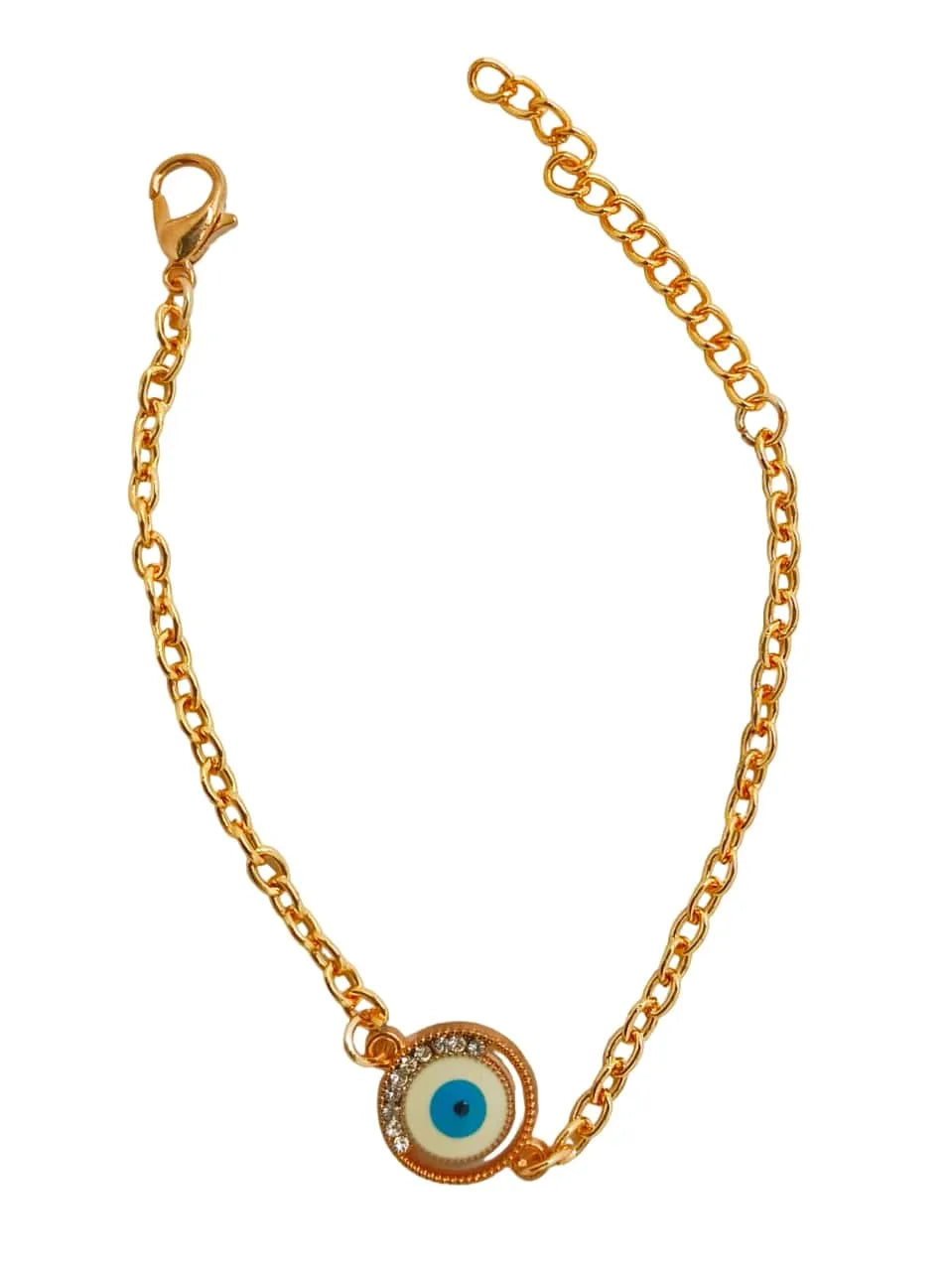 Women Set Of  2 Gold Plated Artificial Stones Studded Charm Bracelet