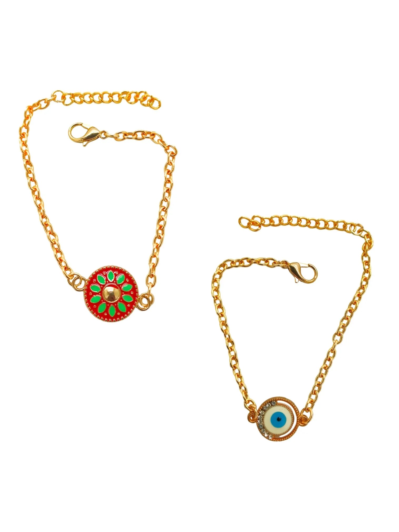 Set of 2 Gold Plated Chain Bracelet