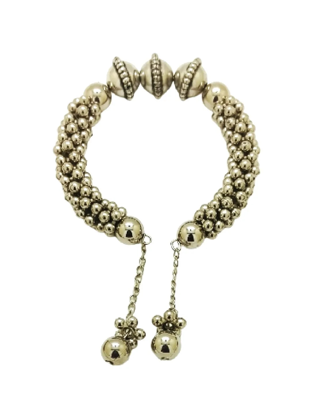 Set of 3 Silver Oxidized with Taselled Bracelet