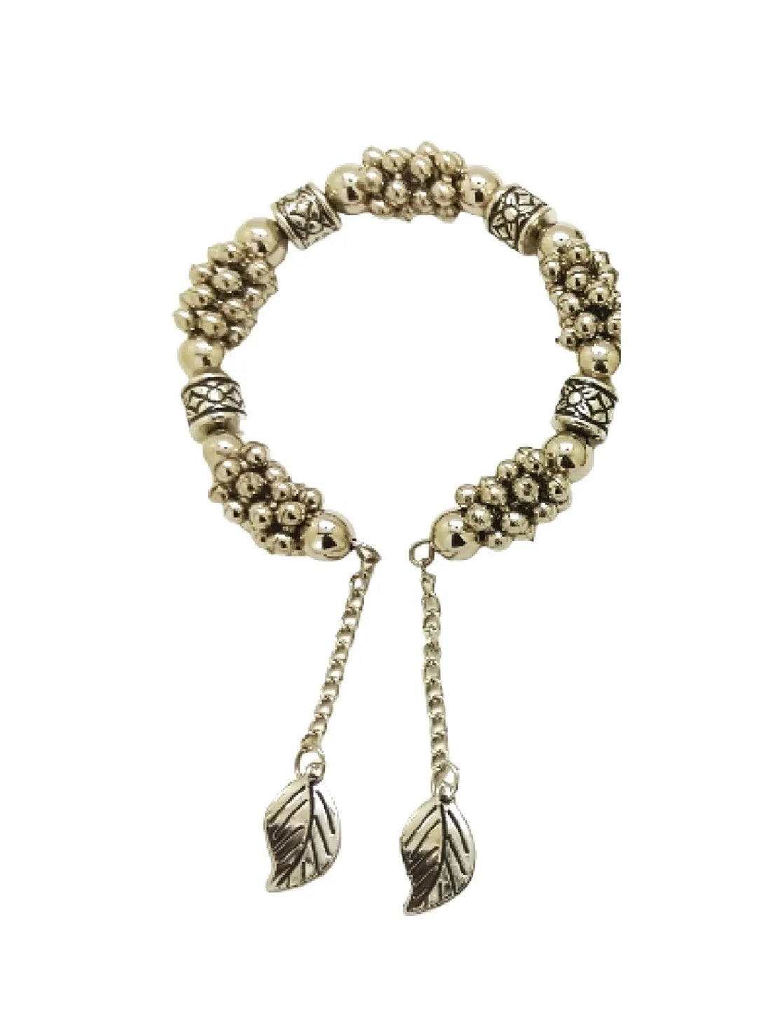 Set of 3 Silver Oxidized with Taselled Bracelet