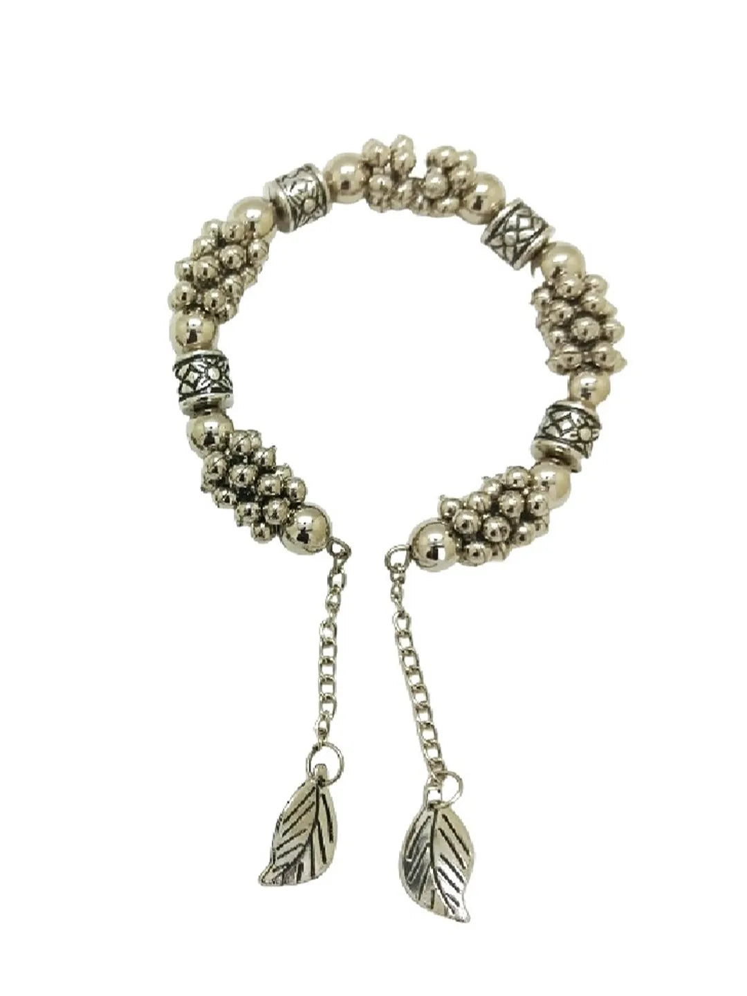 Set of 2 Silver Plated Charm Bracelet