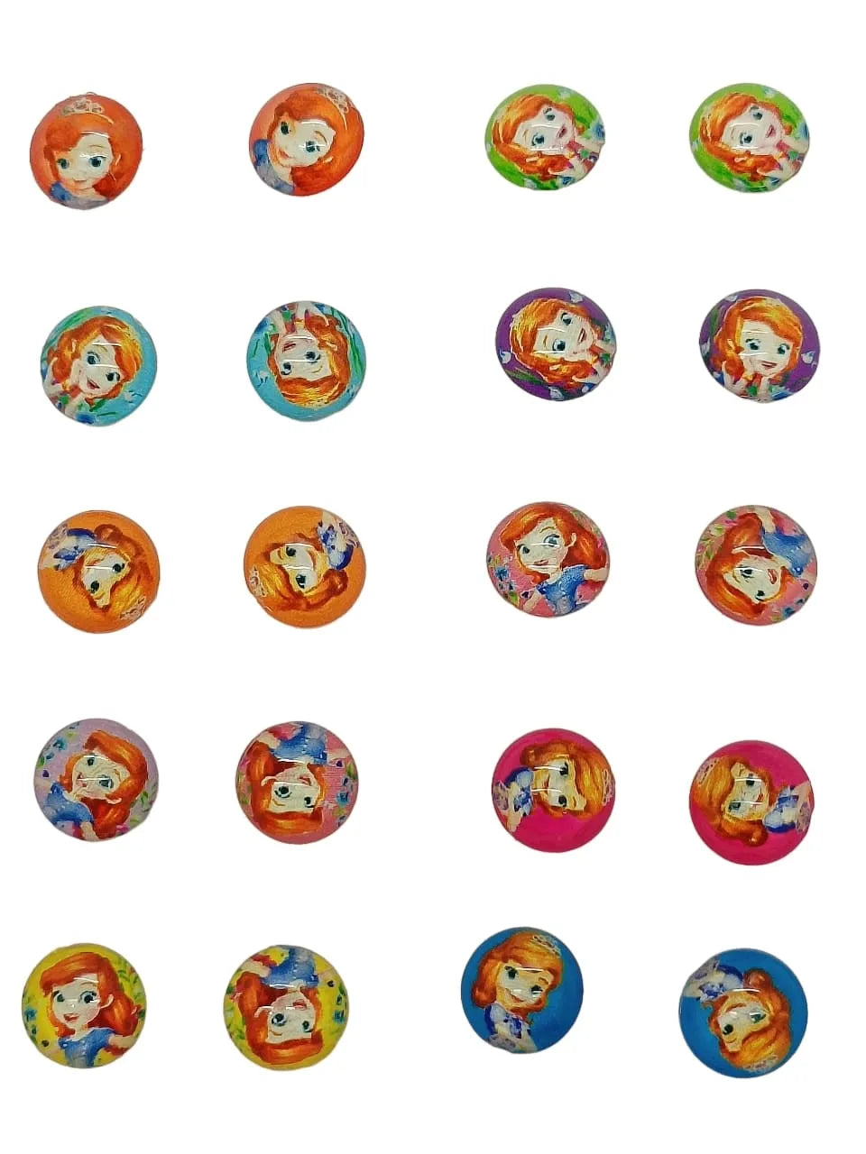Set of 10 Barbie Circular Studs Earrings
