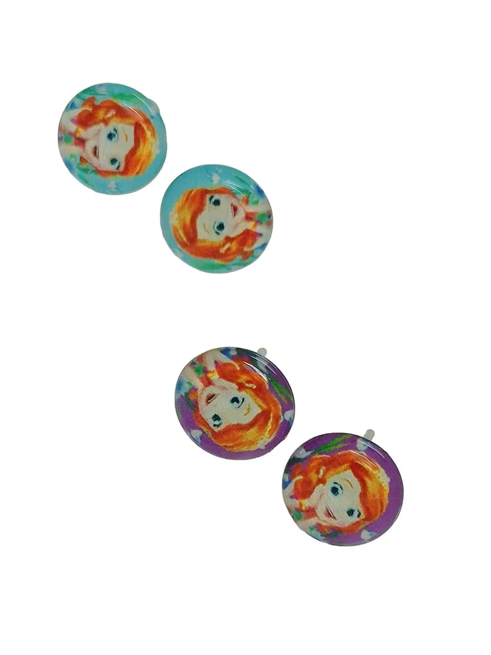 Set of 10 Barbie Circular Studs Earrings