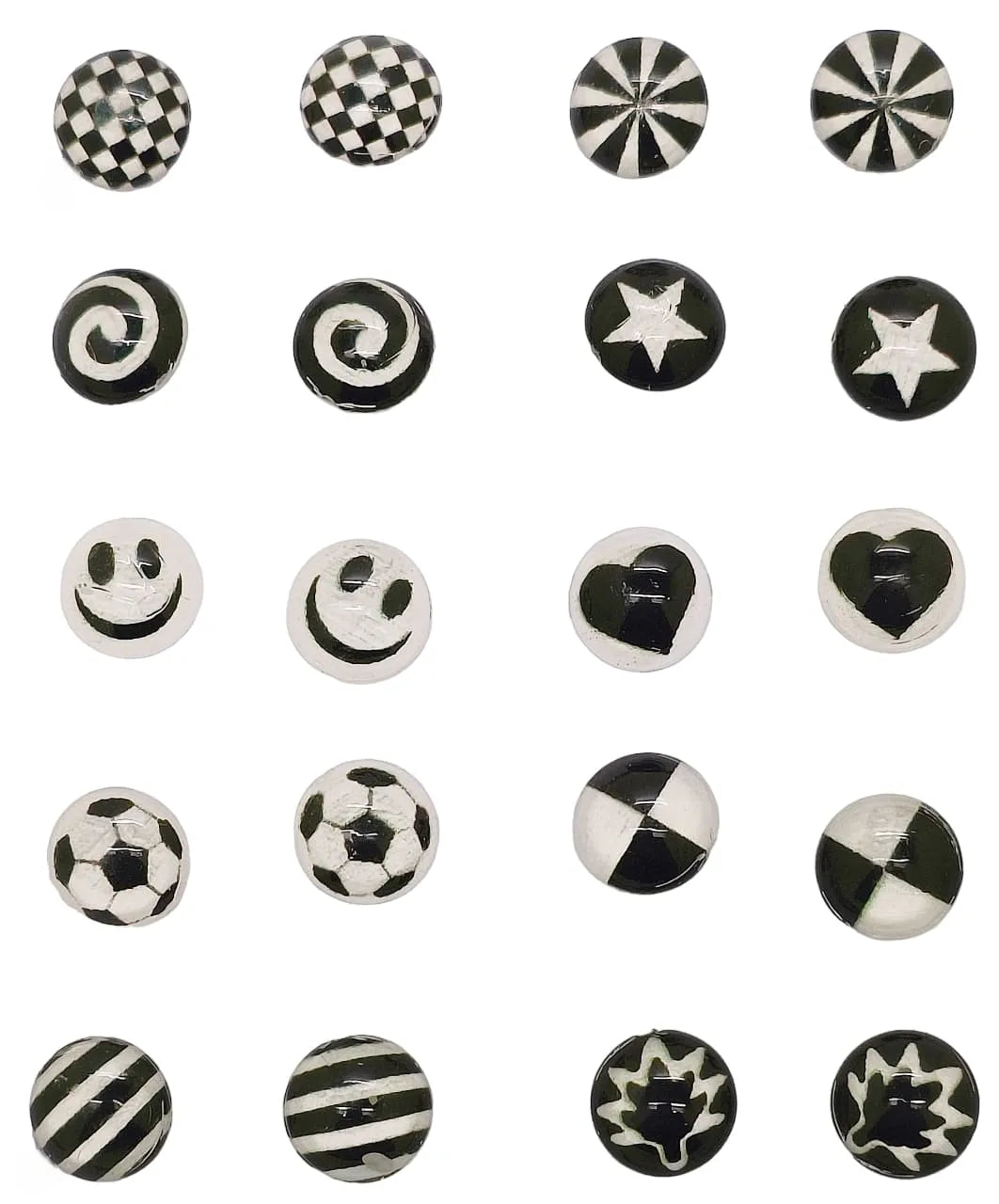 Set of 10 Circular Studs Earrings