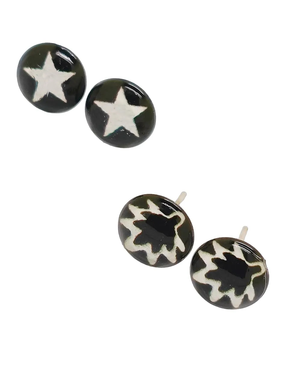 Set of 10 Circular Studs Earrings