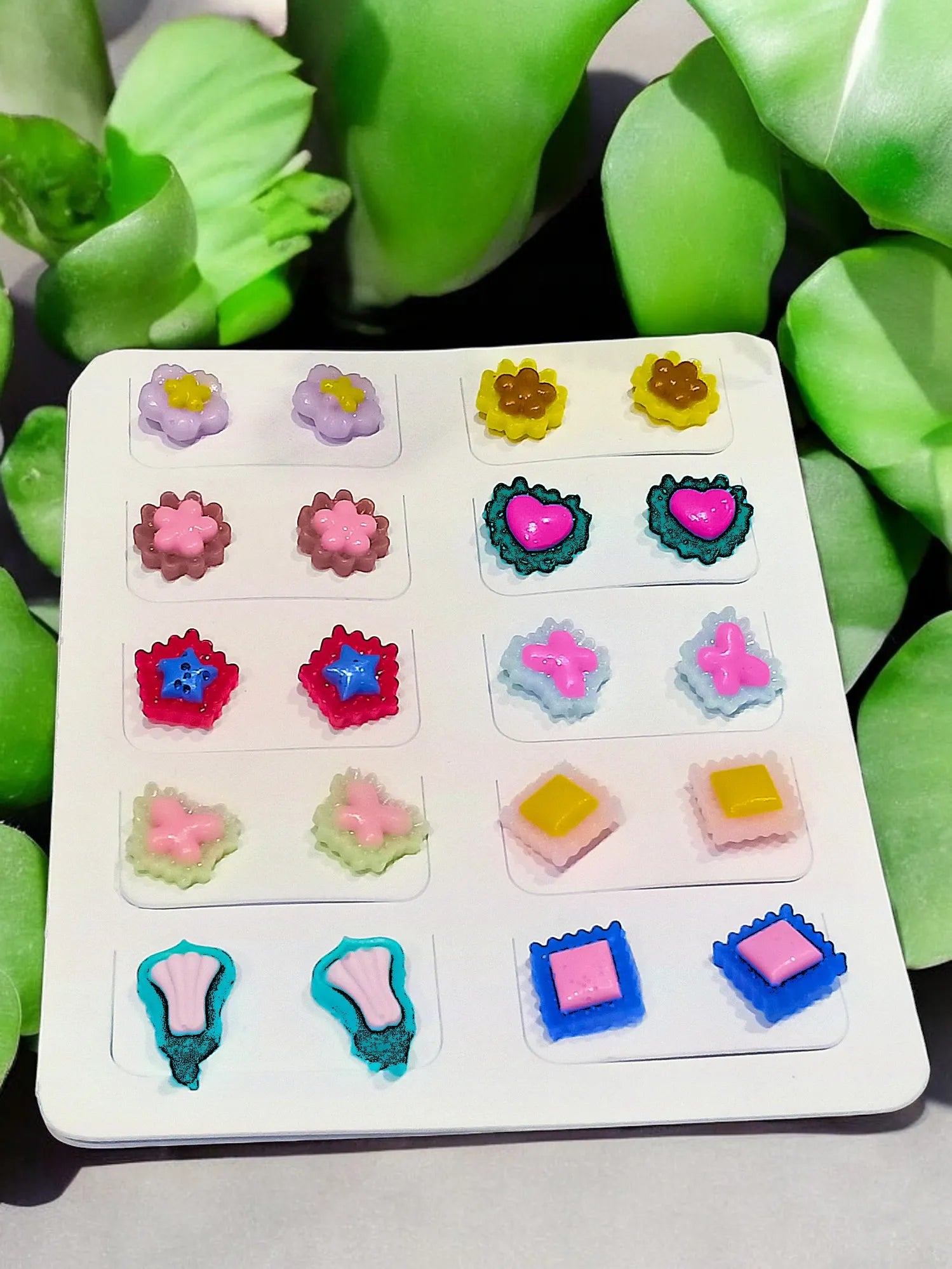 Set Of 10 Stud Earrings