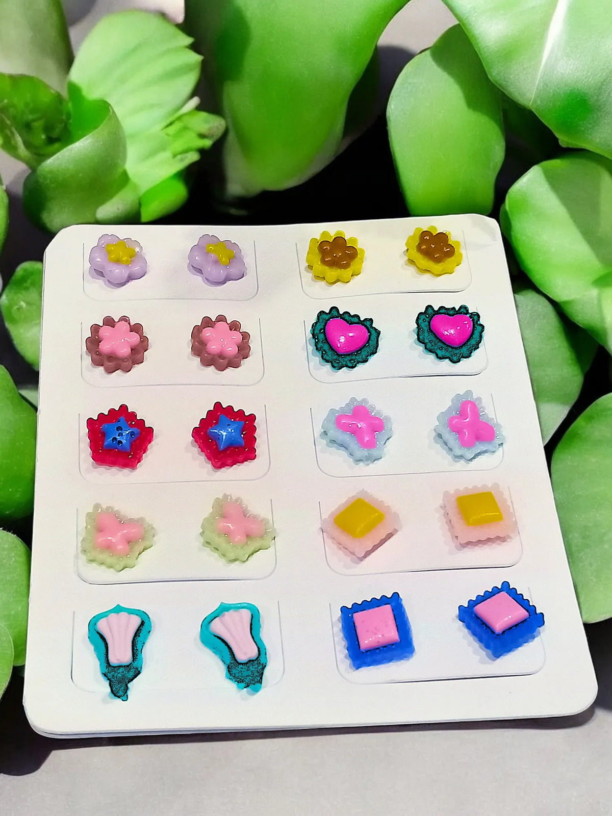 Set Of 10 Stud Earrings