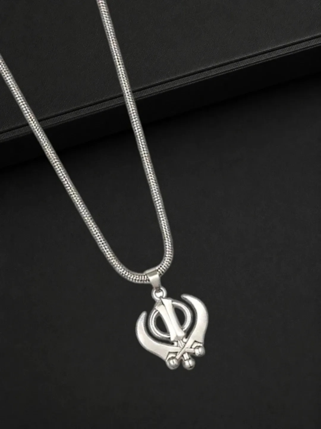 Silver Plated Stylish Set Of 3 Men Combo Chain