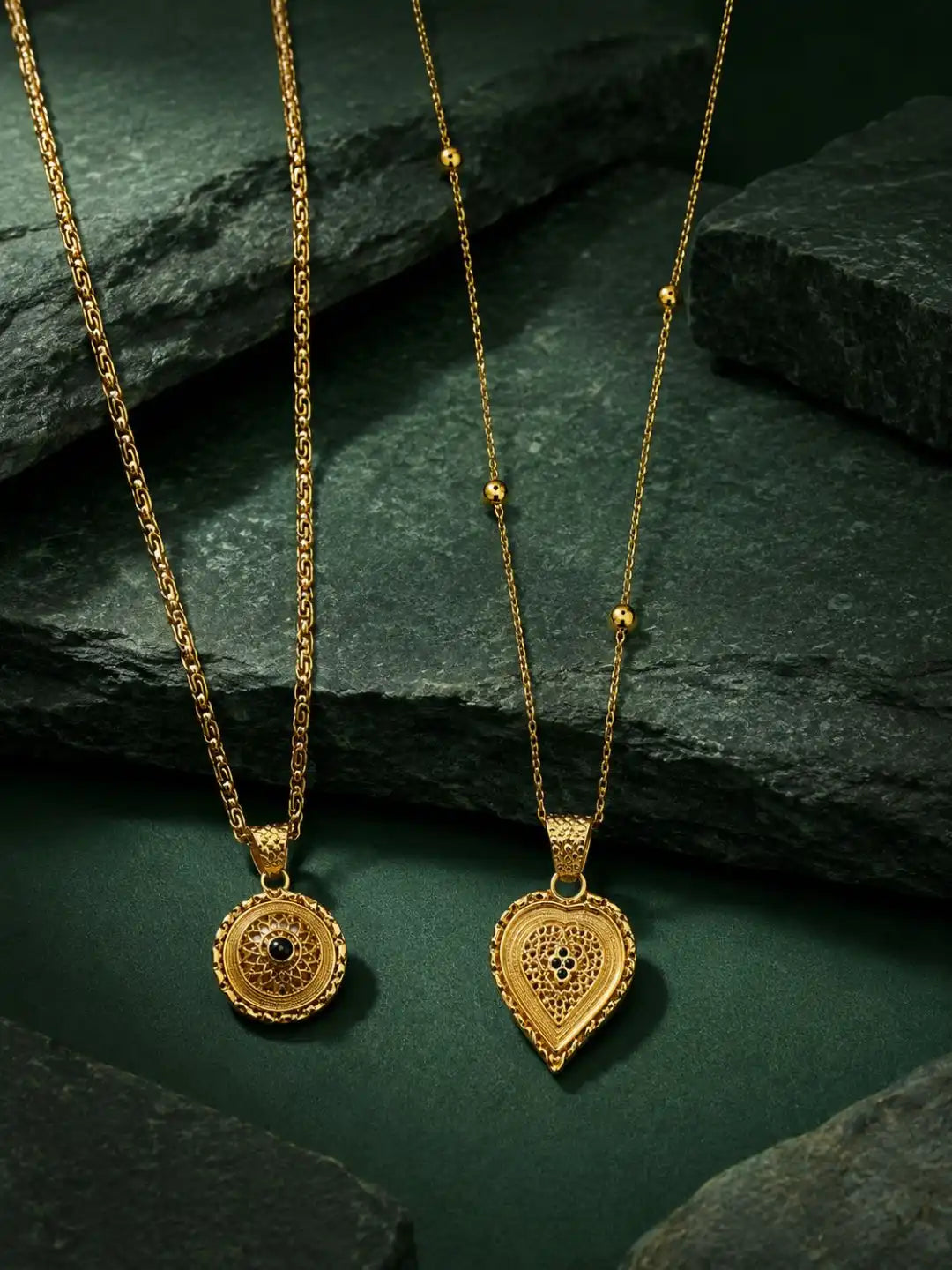 Antique Ethnic Daily Wear Traditional Pendant Chain Combo