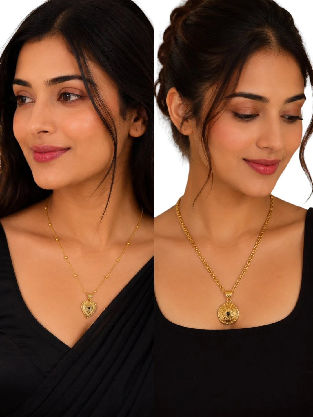 Antique Ethnic Daily Wear Traditional Pendant Chain Combo