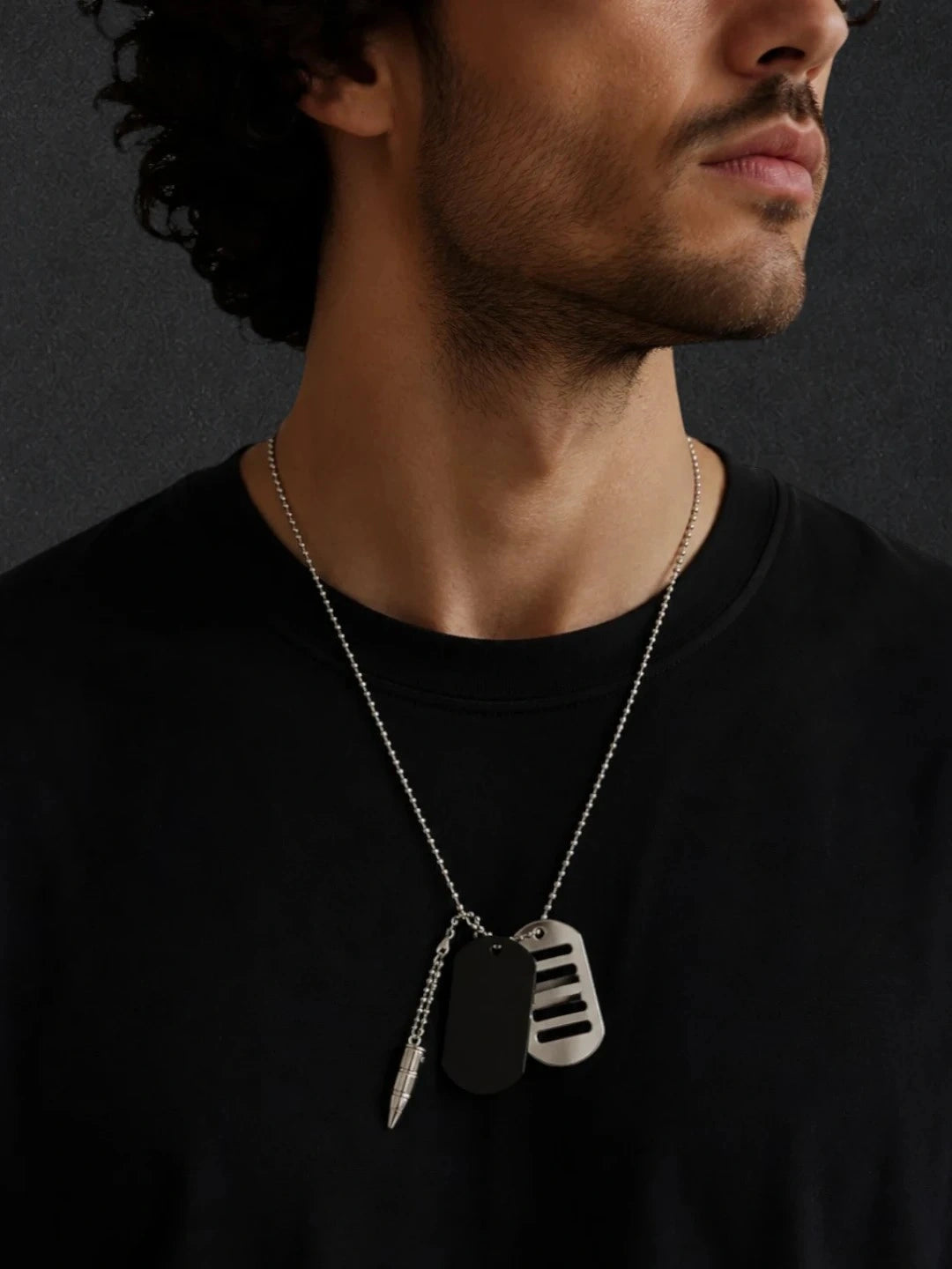 Silver Plated Set Of 3 Men Combo Chain