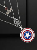 Silver Plated Stylish Set Of 3 Men Combo Chains