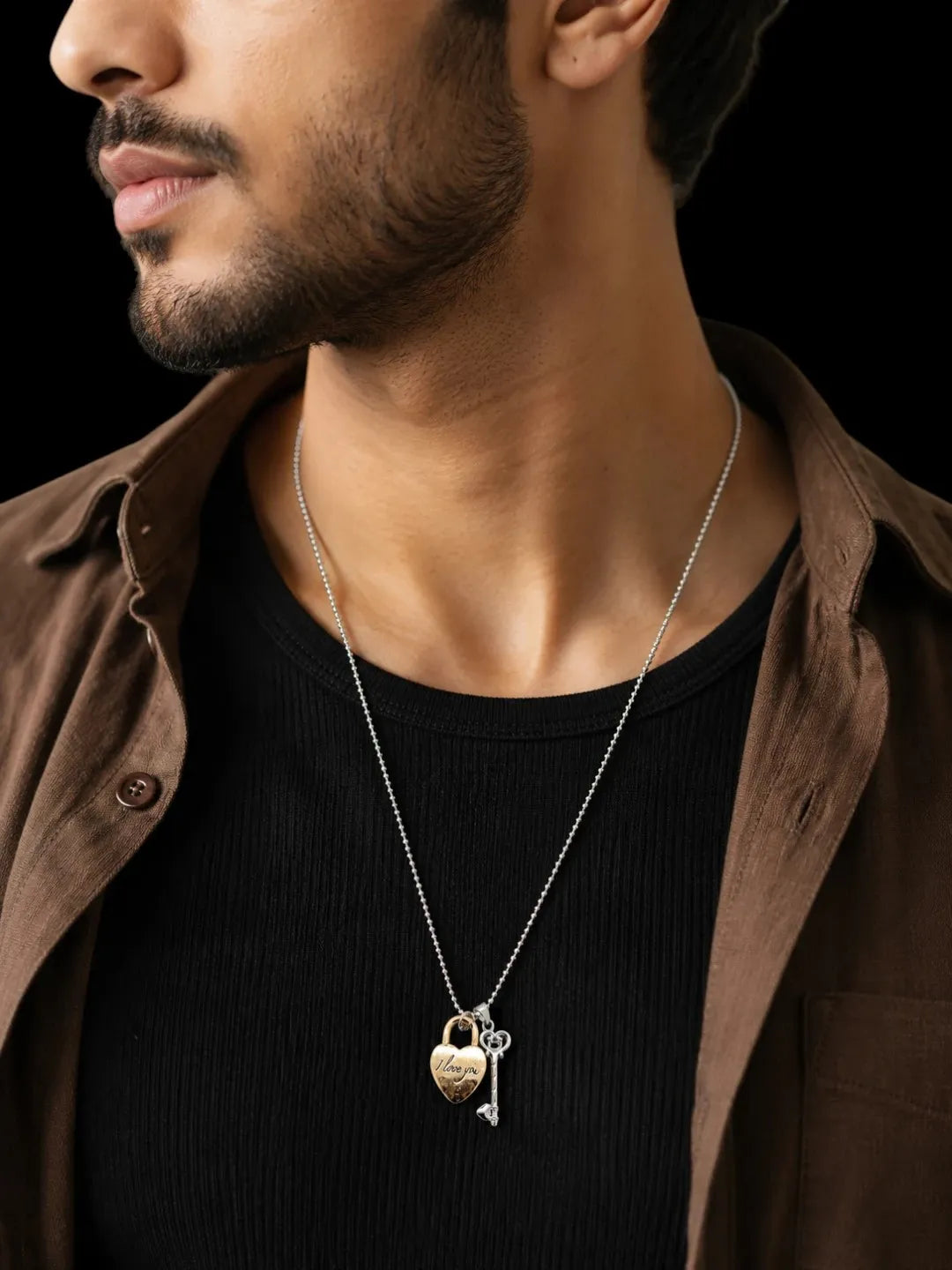 Silver Plated Fancy Set Of 3 Men Combo Chain
