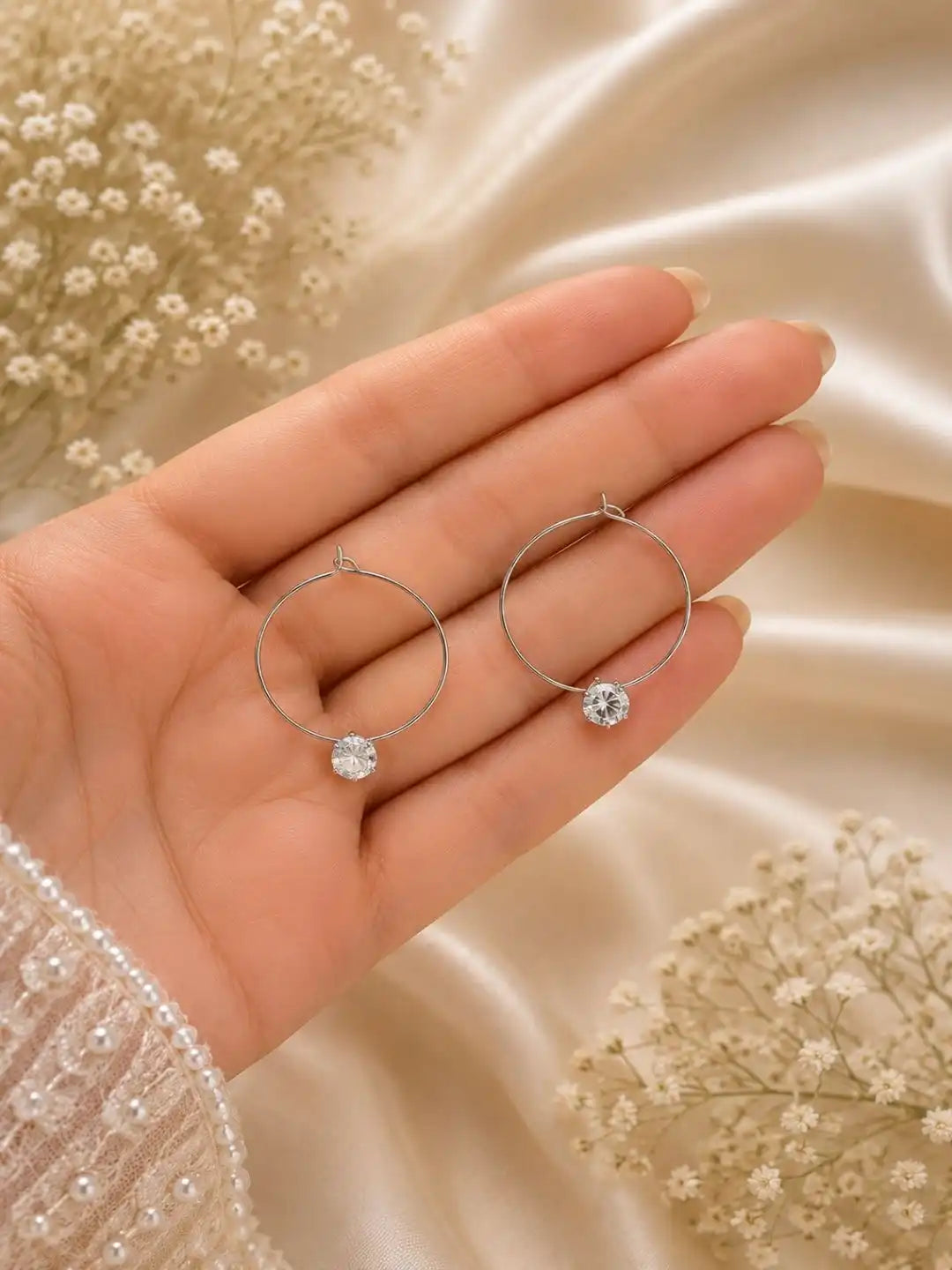 Set of 5 Hoops and Studs Combo Earrings For Women and Girls
