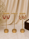Set of 3 Hoop Combo Earrings For Women and Girls