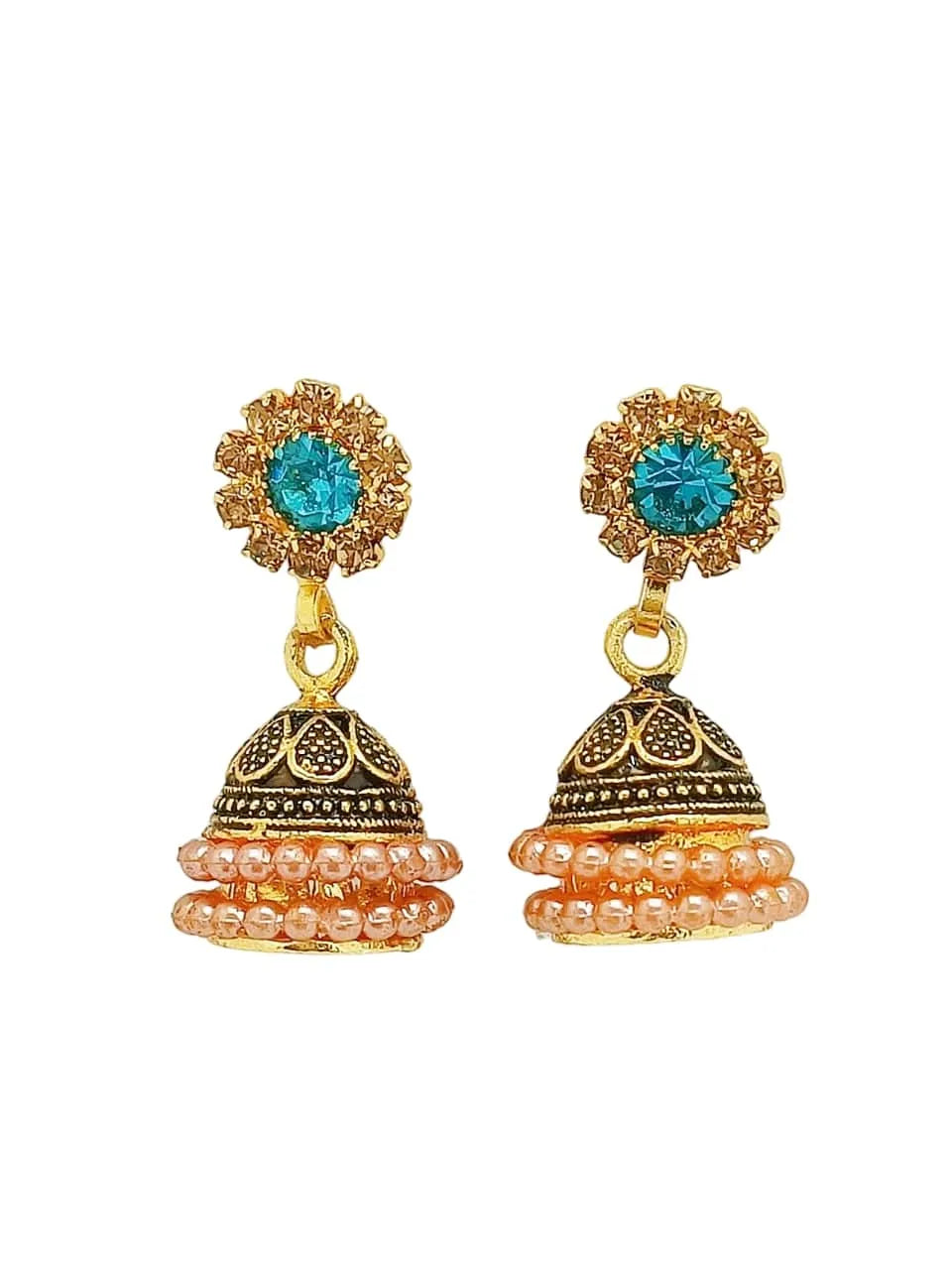 Set of 2 Ethnic Jhumka Earrings