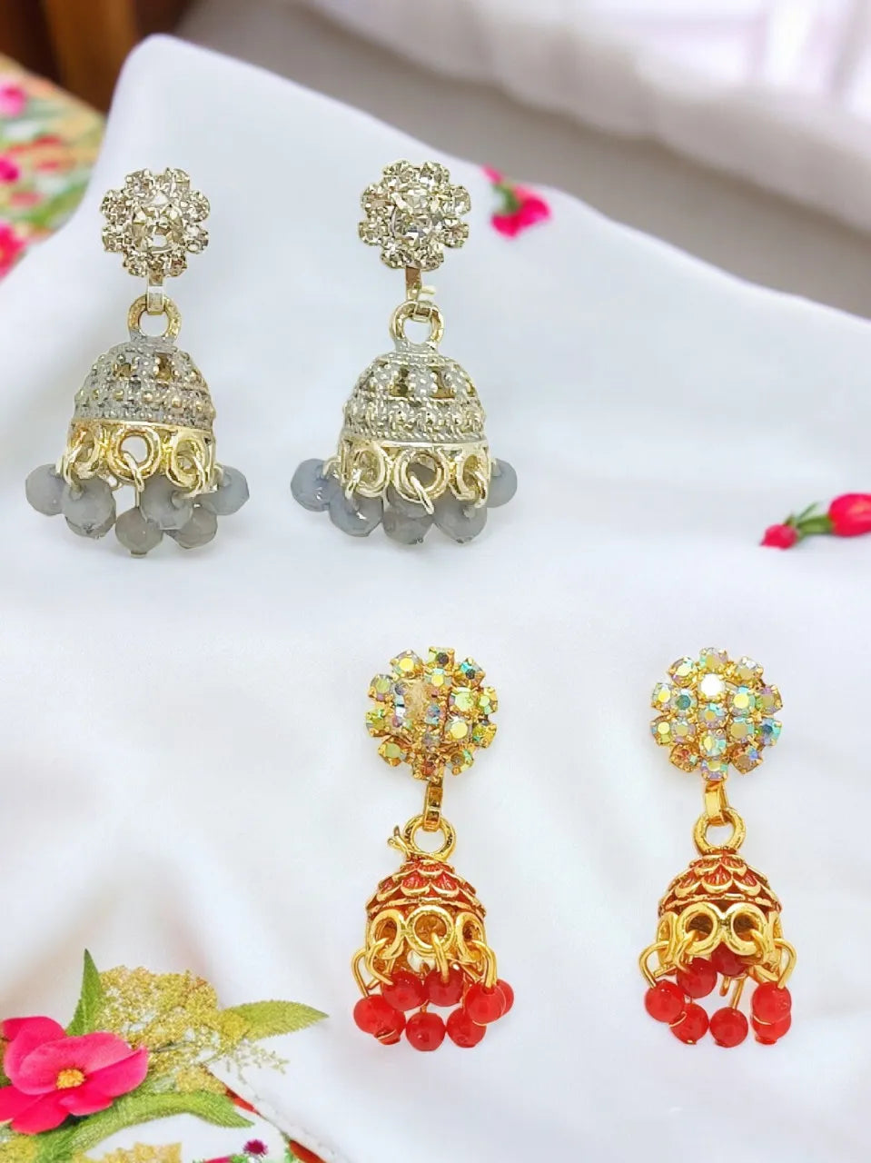 Set of 2 Festive Circular Jhumkas Earrings