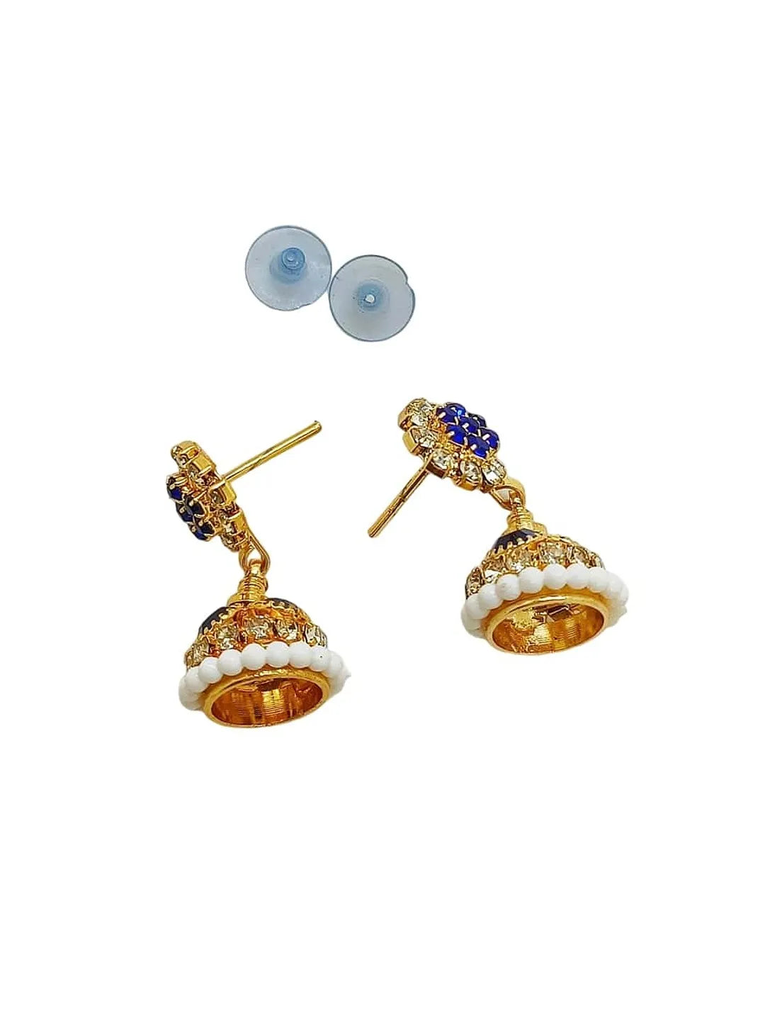 Gold Plated Multi-Colors of Jhumki Set of 3
