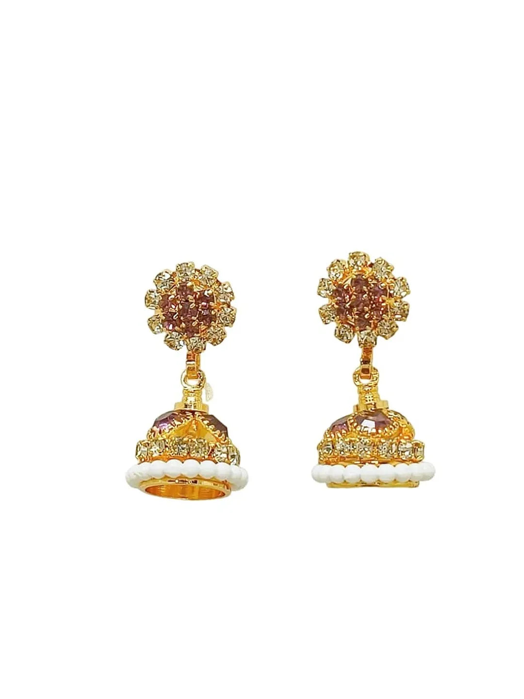 Set of 3 Color Dome Shaped Jhumkas Earrings