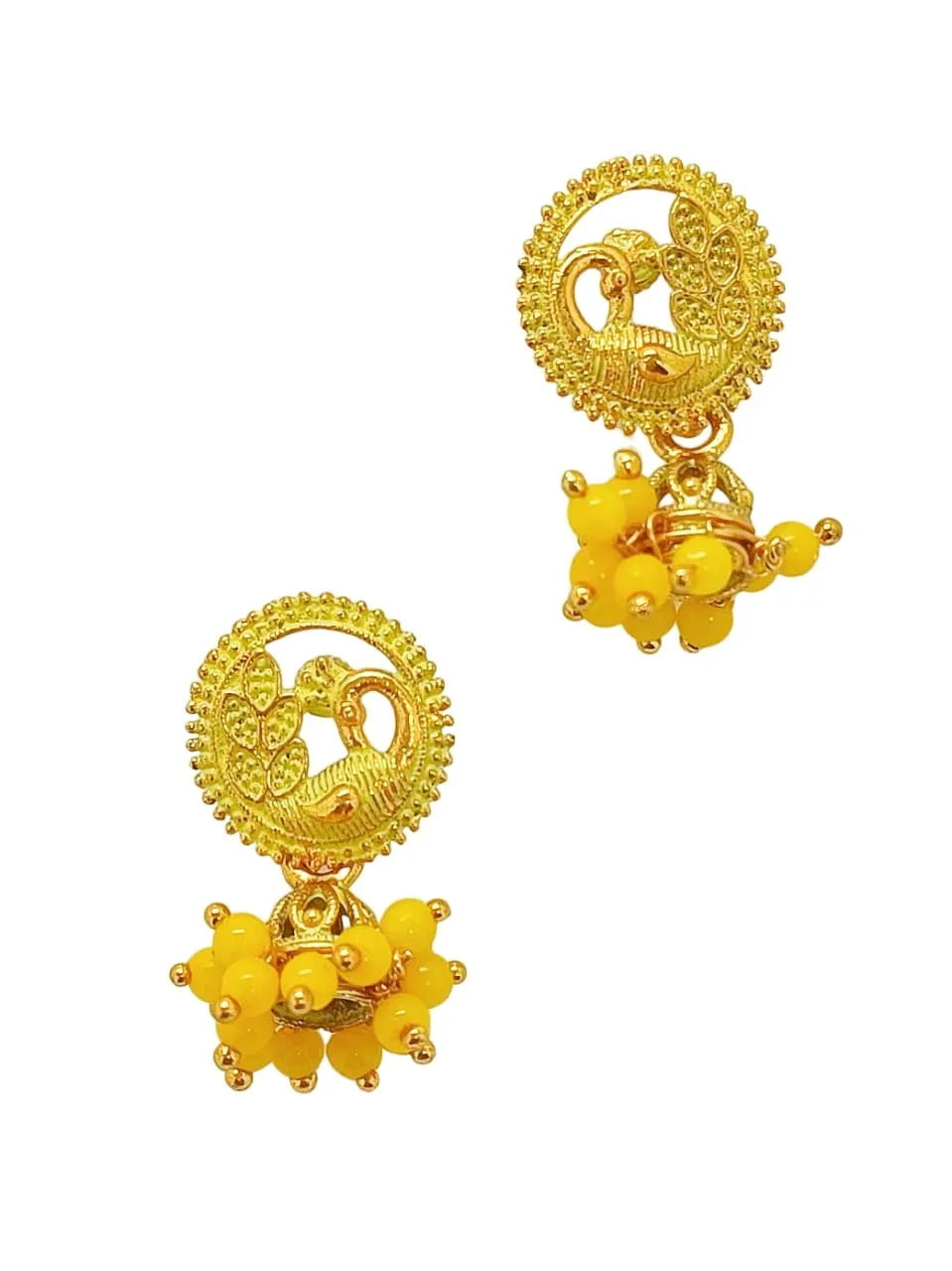 Set of 2 Circular Ethnic Jhumkas Earrings