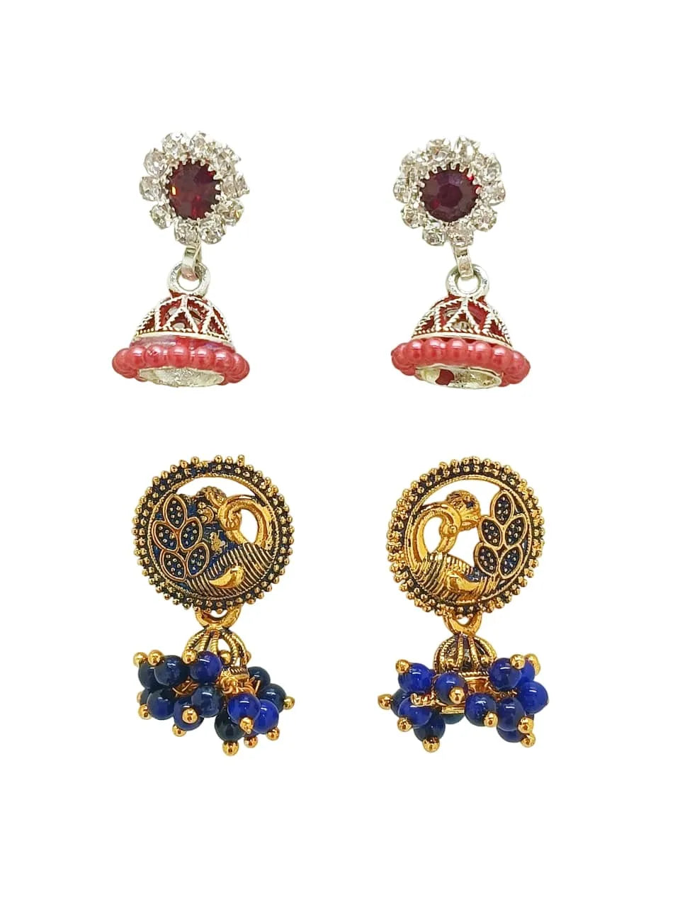 Set of 2 Classic Circular Jhumkas Earrings