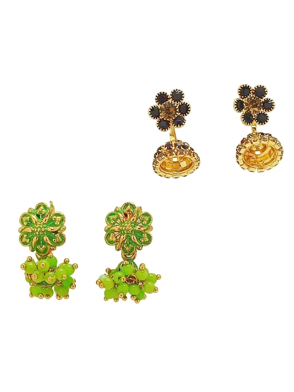 Women Set Of 2 Floral Drop Earrings