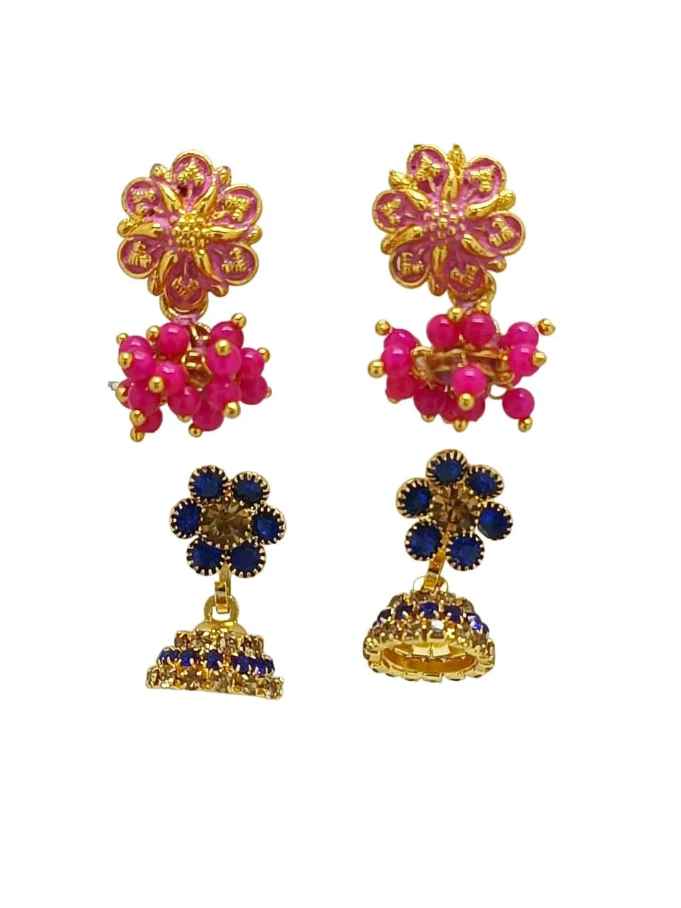 Set of 2 Classic Ethnic Jhumkas Earrings