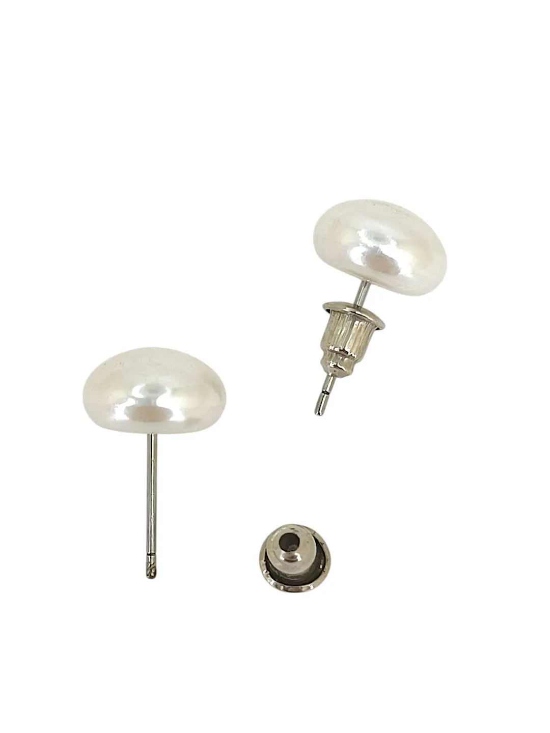 Set Of 3 Silver Plated Stud Earrings